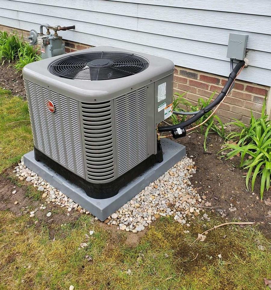 New Rheem AC unit after IKAD Mechanical installation