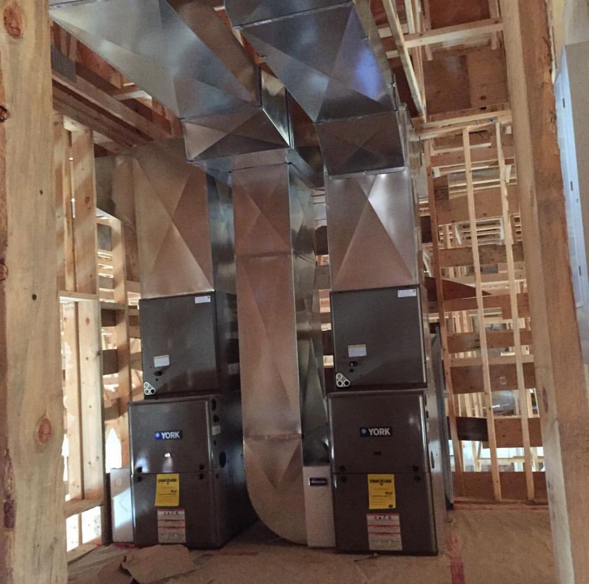 Custom home HVAC install - IKAD Mechanical