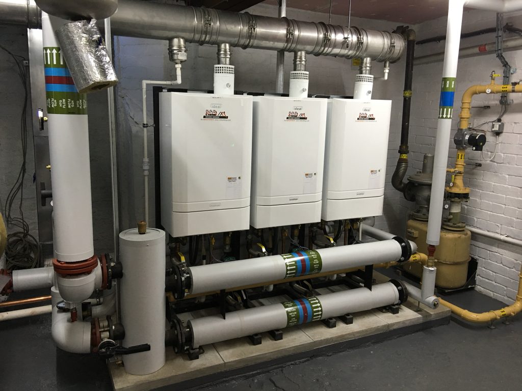 Commercial boiler installation