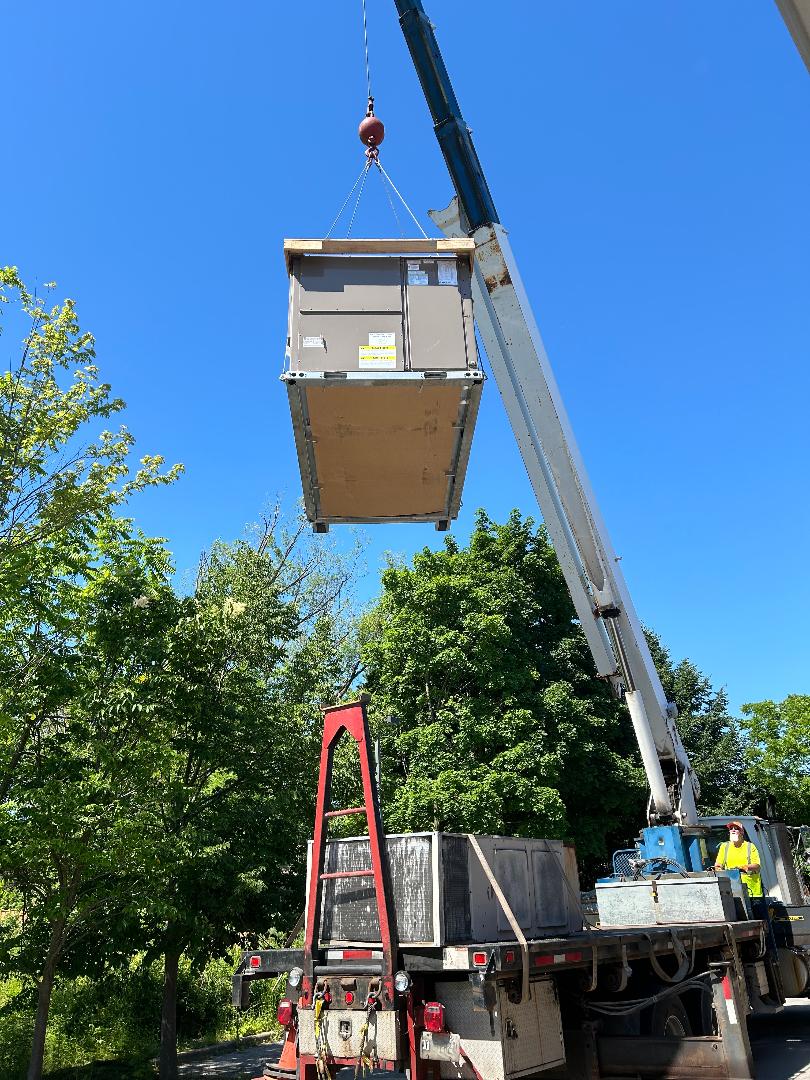 Make-up air unit installation