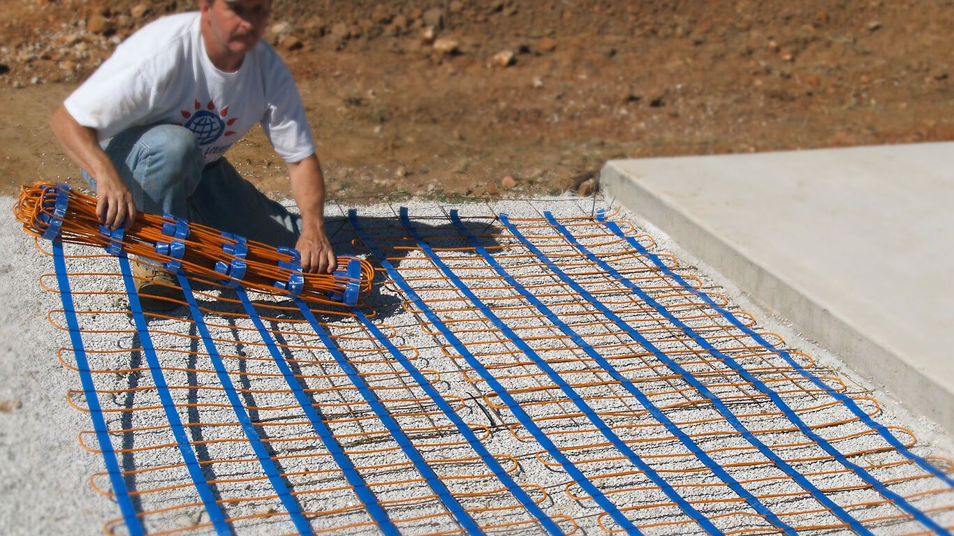 Hydronic in-floor heating manifold installation eligible for Greener Homes Loan